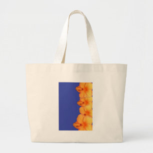 Bolsa Tote Grande Flores de Hibiscus Orange Havaianos