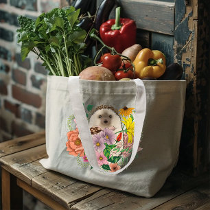 Bolsa Tote Grande Flores De Porco