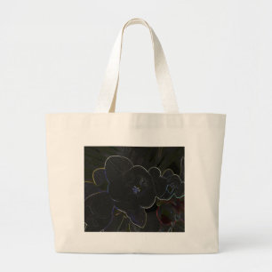 Bolsa Tote Grande flores do freesia esboçadas