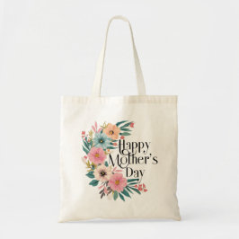 Bolsa Tote Grande Flores do Lado Direito do feliz dia de as mães Cr
