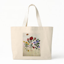 Flores em Picket Fence Watercolor Painting