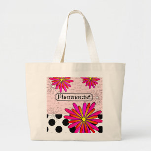 Bolsa Tote Grande Flores lunáticas do farmacêutico