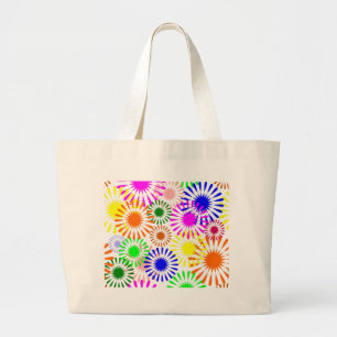 Bolsa Tote Grande Flores multicoloridas
