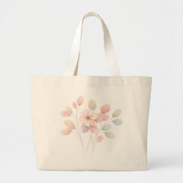 Bolsa Tote Grande Flores Pastel Perfeitas