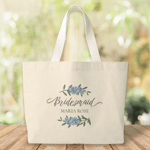 Bolsa Tote Grande Flores Personalizadas Pela Bridesmaid