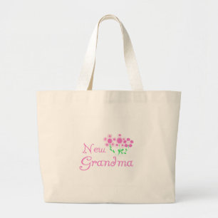 Bolsa Tote Grande Flores Rosa Novas Camisetas e presentes para vovó