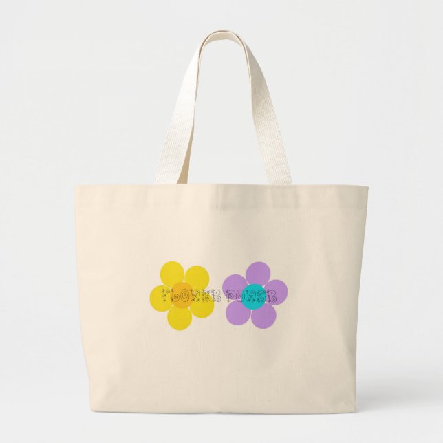 Bolsa Tote Grande Flower power (Frente)