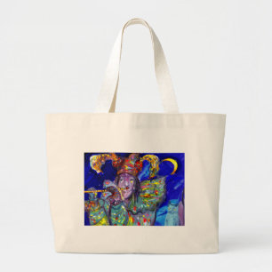 Bolsa Tote Grande FLUTIS EM AZUL/Noite de Carnaval de Veneza