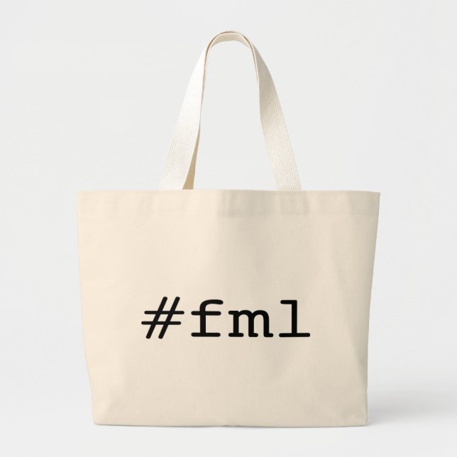 Bolsa Tote Grande FML (hashtag) (Frente)
