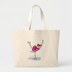Bolsa Tote Grande fofinha de esqui de menina girando