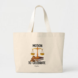 Bolsa Tote Grande Formado em direito engraçado personalizado