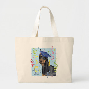 Bolsa Tote Grande Formando Doberman Pinscher
