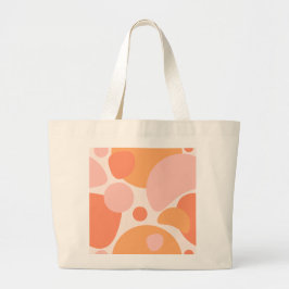 Bolsa Tote Grande Formas Orgânicas Suaves Impressão Artística