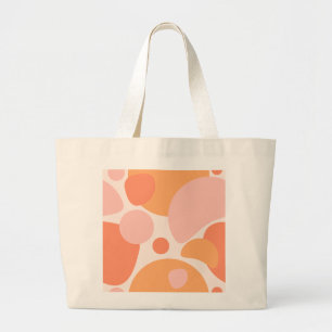 Bolsa Tote Grande Formas Orgânicas Suaves Impressão Artística