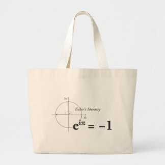 Bolsa Tote Grande Fórmula da matemática da identidade de Euler