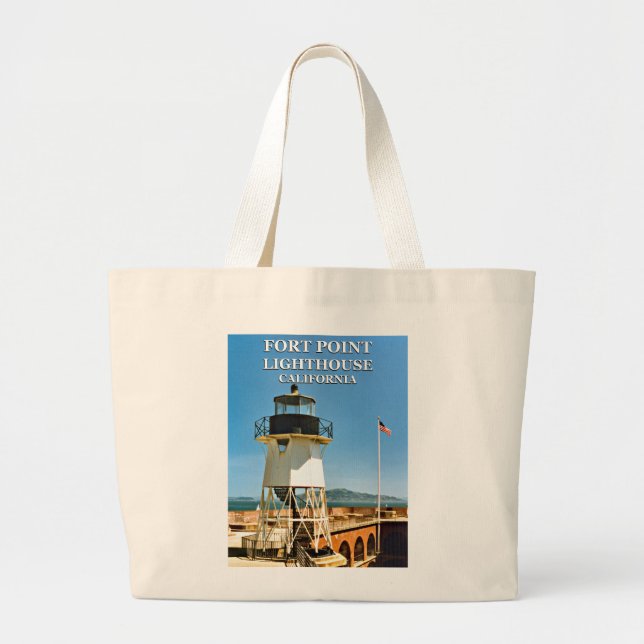 Bolsa Tote Grande Fort Point Lighthouse, California Tote Bag (Frente)