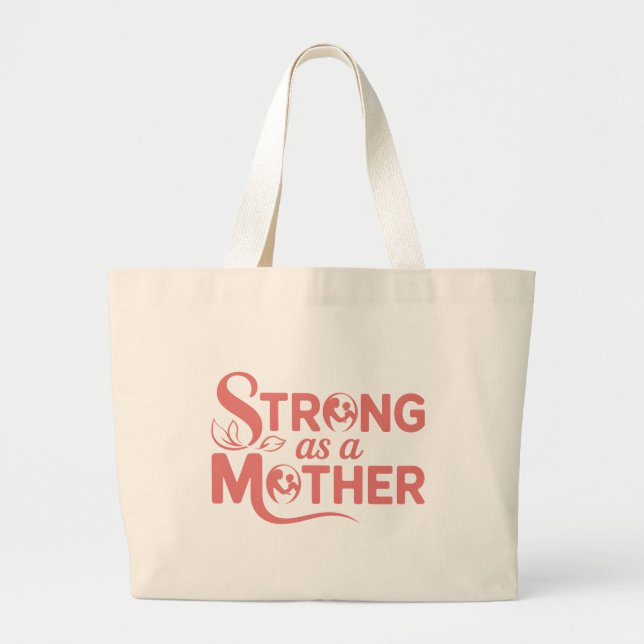 Bolsa Tote Grande Forte como a Mãe Rosa - Citando Feminista Eco Bag (Frente)