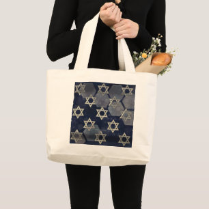 Bolsa Tote Grande Forte vibe de Hanukkah da SlipperyJoe's Estrela de