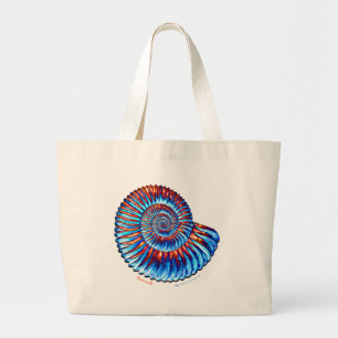 Bolsa Tote Grande Fóssil da amonite