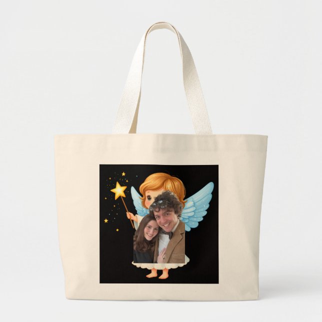 Bolsa Tote Grande Foto com bolsas da Angel (Frente)