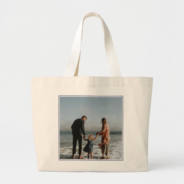 Bolsa Tote Grande Foto de Cheio Personalizada Enquadrada (Frente)