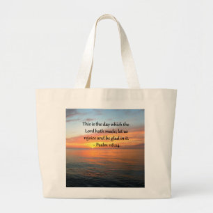 BOLSA TOTE GRANDE FOTO DE SUNRISE DE ABANDONO PSALM 118:24