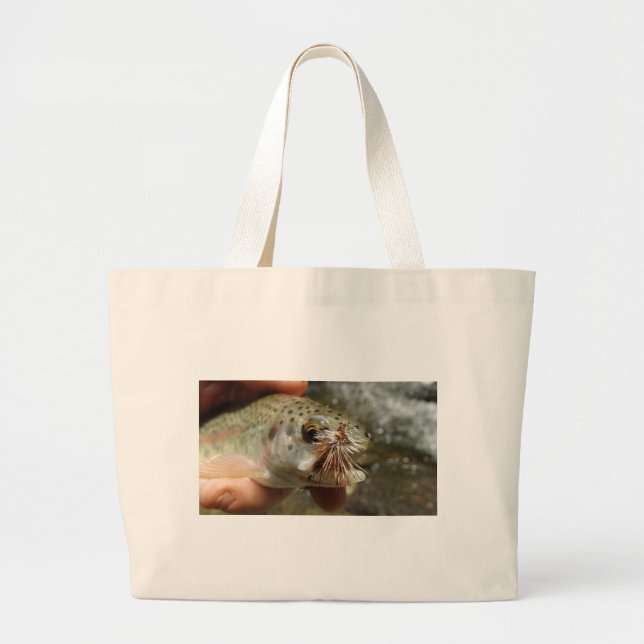 Bolsa Tote Grande Foto do Rainbow Trout (Frente)