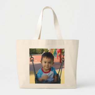 Bolsa Tote Grande Foto personalizada costume