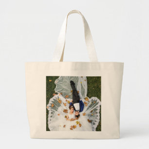 Bolsa Tote Grande Foto personalizada do Cheio Moderno Crie o seu
