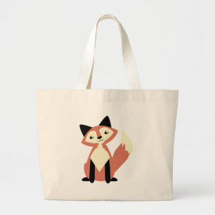 Bolsa Tote Grande Fox bonito da Cabeça-inclinação