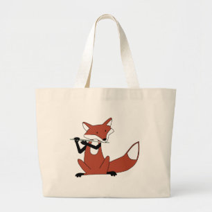 Bolsa Tote Grande Fox que joga a flauta
