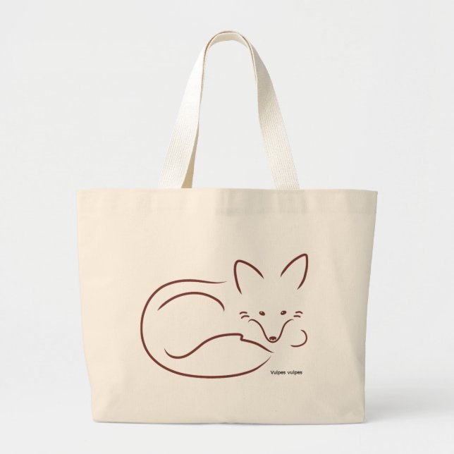 Bolsa Tote Grande Fox vermelho (Frente)