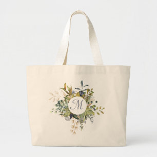 Bolsa Tote Grande Frame de Floliage Circular com Monograma
