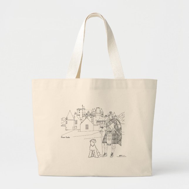 Bolsa Tote Grande Fraser Castle, Scotland Tote Bag (Frente)
