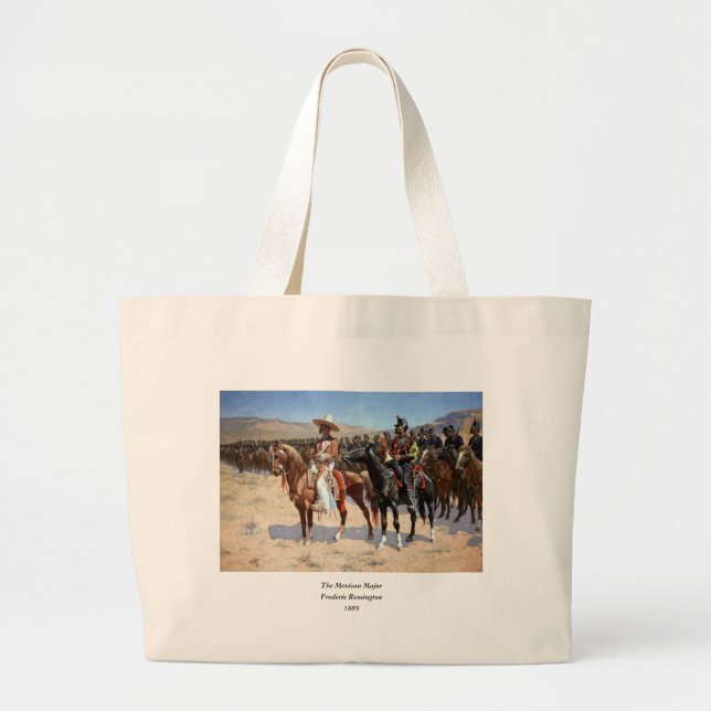 Bolsa Tote Grande Frederic Remington's The Mexico Major (1889) (Frente)