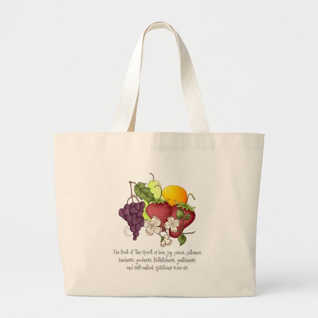 Bolsa Tote Grande Fruta da Espírito (Frente)