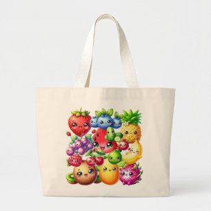 Bolsa Tote Grande Fruta feliz