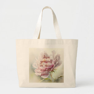 Bolsa Tote Grande Fundo floral. Primavera floresce