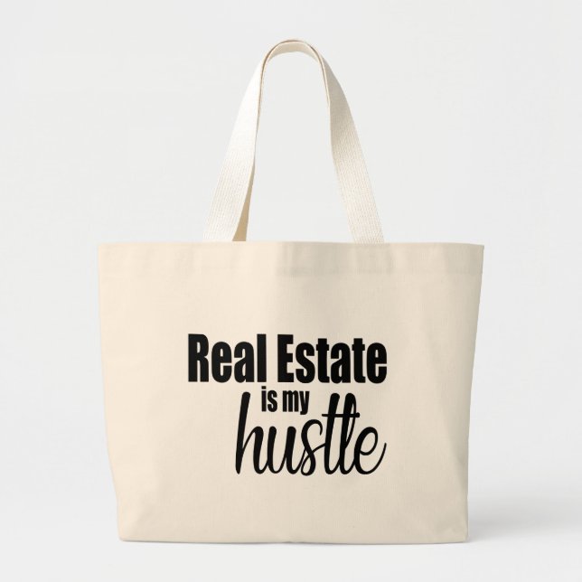 Bolsa Tote Grande Funny Realtor Agente Imobiliário Agente de Imóveis (Frente)