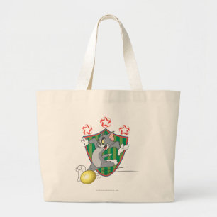 Bolsa Tote Grande Futebol de Tom e de Jerry (futebol) 9