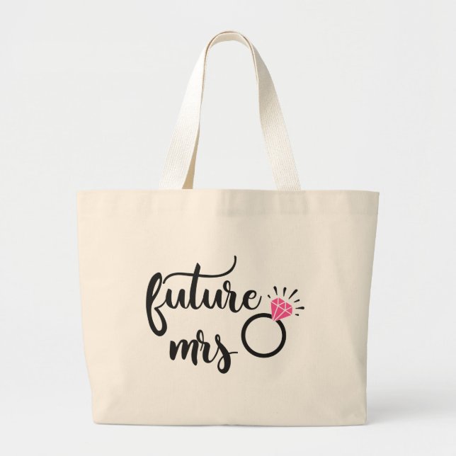 Bolsa Tote Grande Futura Sra., Noiva A Ser, Noivado Bridal (Frente)