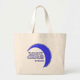 Bolsa Tote Grande G. K. Chesterton Mar Tempestuoso