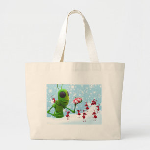 Bolsa Tote Grande Gafanhoto e o Natal das formigas