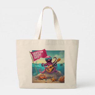 Bolsa Tote Grande Galveston Ukulele GUS Large Tote Bag com Arte GM