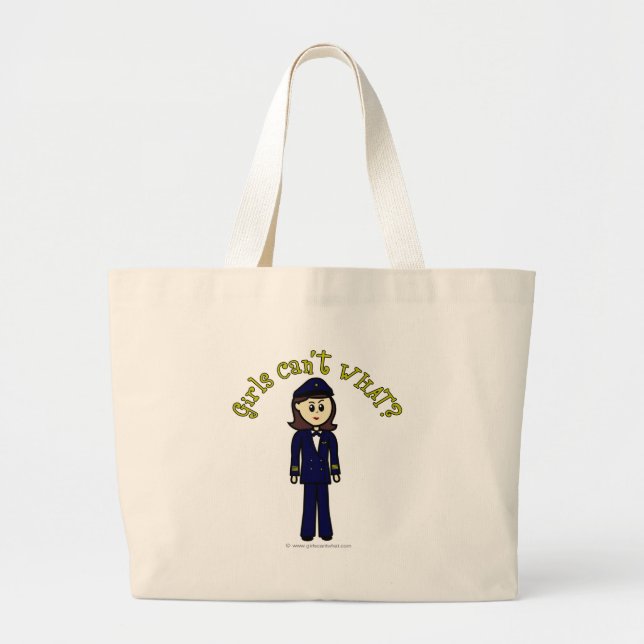 Bolsa Tote Grande Garota piloto (Frente)