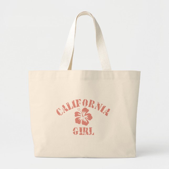 Bolsa Tote Grande Garota Rosa da Califórnia (Frente)