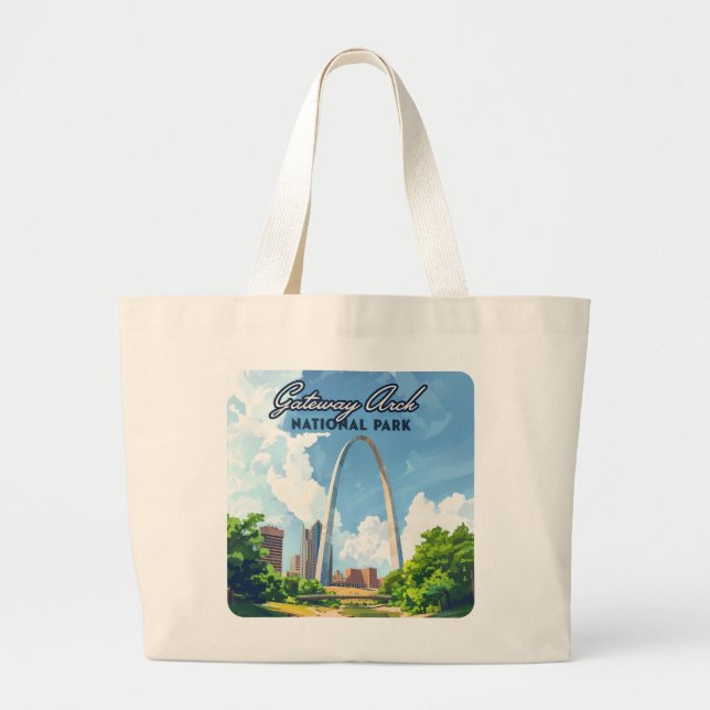Bolsa Tote Grande Gateway Arch National Park Rua do Missouri Louis R (Frente)