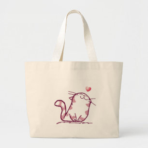 Bolsa Tote Grande Gatinho Love