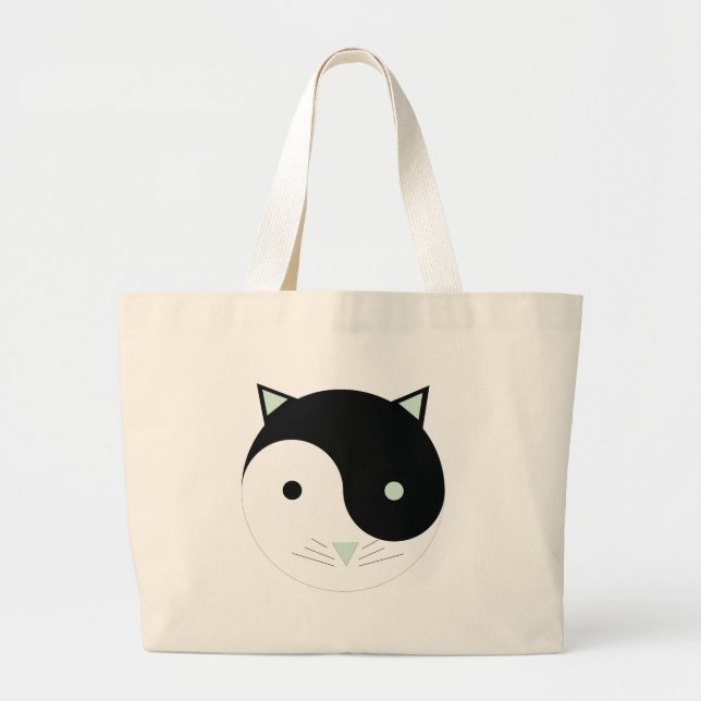 Bolsa Tote Grande Gatinho Yin Yan Tote Bag (Frente)