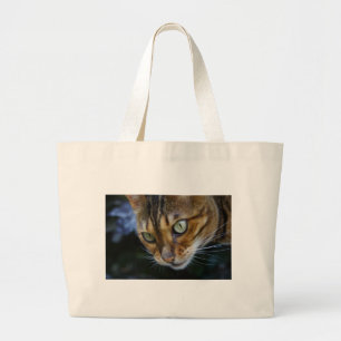 Bolsa Tote Grande Gato bonito de Bengal